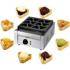 Kommerzielle 12-Loch-Waffelmaschine, elektrisch, dreieckig, Panini, Burger, Toast, Brot, Sandwich, Waffelmaschine (220 V)