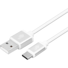 Kabeļa usb-usb c 2m sudraba vads