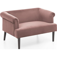 Atlantic Home Collection Charlie Loveseats Solid Wood (1) Pink, 118/85/88 cm