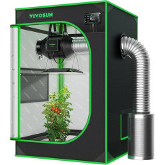 VIVOSUN S223 2x2 Grow Tent 60 x 60 x 90 cm for VS1000