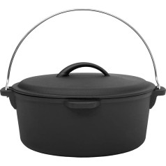 Kamado SUMO Cast Iron Pot 4 L - Dutch Oven Cast Iron Fire Pot for Camping Garden BBQ Baking Gas Grill