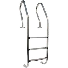Gre 126674 Steel Ladder for Wooden Pool, 158 cm