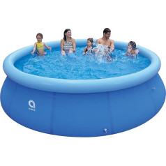 RAPTAVIS Inflatable Outdoor Swimming Pool Above Ground Round Air Top Ring Pools for Kids or Adults Backyard Lawn Family 12ft x 3ft