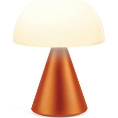 Lexon MINA L Rechargeable Wireless LED Table Lamp, 9 Light Colours with Dimmer, Touch and Rechargeable, Up to 24 Hours Battery Life - Orange