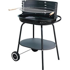 4U-Onlinehandel Barbecue Trolley 60 x 42 x 84 cm Charcoal Grill Oval Standing Barbecue Charcoal Grill Garden Grill BBQ