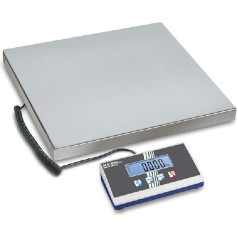 Kern & Sohn Parcel Scales (Weighing Range 150 kg, Readability 50 g, Stainless Steel Weighing Plate, Wall Mount, Hold Function, Work Safety Cover, Universal Power Adapter External) EOB 150K50