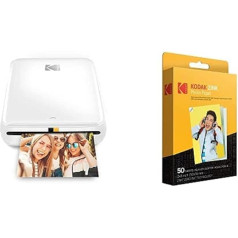 KODAK Step Printer Wireless Mobile Photo Printer with Zinc Technology Prints Zinc Photo Paper, 50 x 76 mm, Instant Film (Pack of 50)