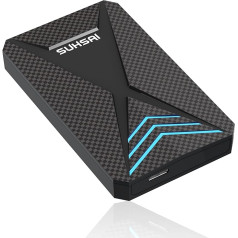 SUHSAI 500GB External Gaming Hard Drive with RGB Light, Portable USB 3.0 Hard Drive for Data Storage/Backup Extension, HDD 2.5 Inch Hard Drive for PC Laptop Mac Smartphones Game Console PS4 PS5