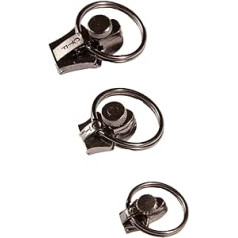 FixnZip Ersatzreißverschluss zum Nähen, Nickel, Unisex-Erwachsene, Nickel 3 Pack, schwarz Nickel, Combo Pack (S,M,L)