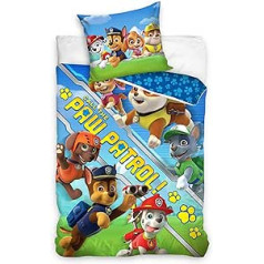 Viacom International Paw Patrol Bed Linen Duvet Cover 135 x 200 cm 80 x 80 cm Cotton