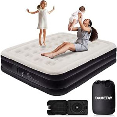 Dametay Air Bed for 2 People Air Mattress Self-Inflating with Built-in Electric Pump Inflatable Mattress Inflatable Bed for Camping and Home 200 x 152 x 40 cm