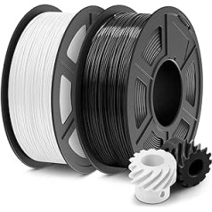 JAYO ABS Filament 1.75 mm 2 kg, Simple ABS 3D Printer Filament with Low Printing Temperature, No Printer Housing Required, ABS Filament Dimensional Accuracy +/- 0.02 mm, 1 kg Spool, Pack of 2, Black +