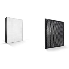 Philips FY1410/30 NanoProtect Filter for Air Purifier Series 1000 & FY1413/30 Activated Carbon Filter for Air Purifier Series 1000, Black