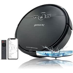 GIMERI Robot Vacuum Cleaner and Floor Mop Battery 4400 mAh WI-Fi Compatible Alexa Google, Dimensions 320 x 78 mm, Automatic Charging, Fall Protection, Suction 2000 Pa