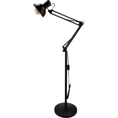 LUWES stāvlampa, 185 cm, E27, maks. 18 W, melna
