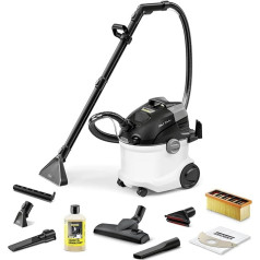 Kärcher SE 6 Signature Line Washing Vacuum Cleaner, 2-in-1 Spray Suction Hose, Fresh Water Tank: 4 L, Dirty Water Tank: 4 L, Washer Floor Nozzle with Hard Floor Attachment, Washing Pad Nozzle, Floor,