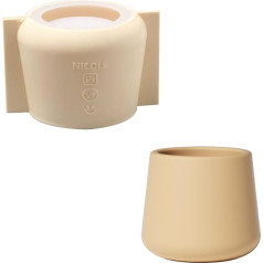 BOOWAN NICOLE Candle Jars, Concrete Molds, Trapeoid Silicone Molds for Candle Pots with Lids for Home Decoration (SH0974-1)
