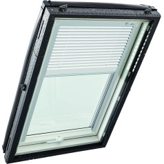 Original Roto Venetian Blind ZJA for Roto Roof Window Guide Rail Silver Aluminium Venetian Blind for Roto Roof Windows from Designo R4/R7 and Classic K 43/73 with Size 094/118 | 09/11 Colour White