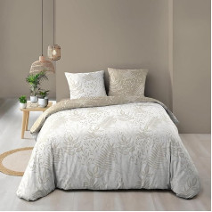 douceur d'Intérieur Cassia 3 Piece Duvet Cover Set (240 x 220 cm) Reversible 100% Cotton