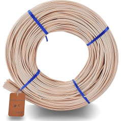 VFULIE Basket Round Reed #5 2.75mm 0.5kg Spool Basket Weaving for Chair Making and Willow Weaving DIY Furniture Making