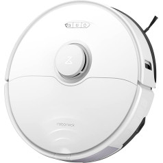 Roborock S8 Suction & Mop Robot 6000Pa Suction Power, PreciSense Obstacle Avoidance, Sensient Sensor, 180 min Battery Life, App/Voice Control, White