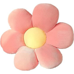 Zinsale Cute Flower Floor Cushion, Throw Pillow, Indie Room Decoration, Pillow for Teenagers, Tweens, Girls, Plush, Stuffed Toy for Children, Reading, Necke, Bedroom (50 cm, Pink)