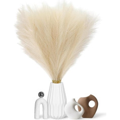 Pckobever Pampasgras, natürliches getrocknetes Pampasgras, künstliches Pampasgras, 80 cm hoch, flauschiges Kunstpampasgras, Dekoration, Blumenstrauß, Flora-Federn für Zuhause, Vasen, Büro, Hochzeit,