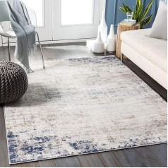 Surya Utrecht Rug Runner - Living Room Modern - Abstract Design in Marble Look for Living Room, Dining Room, Bedroom - Soft Marble Rug, Short Pile Rug Runner 80 x 220 cm, in Taupe