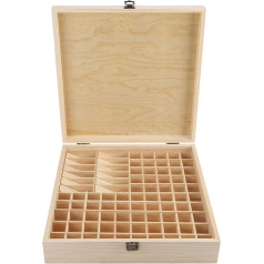 Wakects Aromatherapy Box, Storage Container for Essential Oils, Wooden Aromatherapy Box for 87 Slots Essential Oils Box Fragrance Oils Display Stand