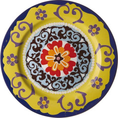 Nador Round Serving Plate, 30 cm, Porcelain, Multi-Colour, 0.1 x 0.1 x 0.1 cm