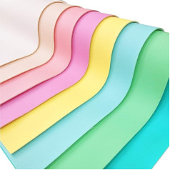 ZAIONE 8 Pack Faux Leather Fabric Sheets 21 x 30 cm Macaroons Candy Pastel Colours for Earring Making Bows DIY Crafts