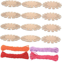 STOBOK 1 Set Braided Flower Basket Made of Paper Cardboard Macrame Set Basket Making Set Raffia Basket Basket Weave Set DIY Basket Base Braided Storage Basket Child Hemp Rope Crochet Lace