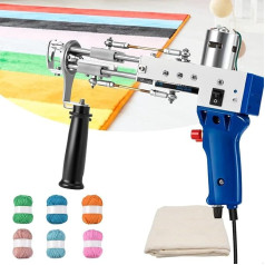 Hlieeosfcn Tufting Gun 2 in 1 Cut and Loop Tufting Gun 7-21 mm, Tufting Gun 2-in-1 Cut and Loop Pile 5-40 Stitches per Second Adjustable Speed Electric Carpet Gun, for Adults Teenagers