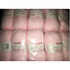 Baby-Wolle, 5er-Pack, speziell für Babys, besonders weiches Garn, 5 x 100 g rose