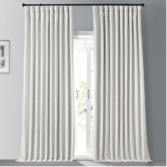 HPD Half Price Drapes PDCH-KBS2BO-96-DW Extra Wide Vintage Textured Blackout Curtain Panel 100 x 96 cm, Off White