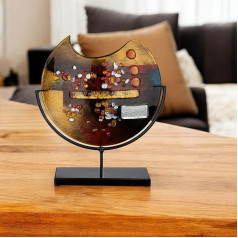 GILDE GLAS art Decorative Vase - Designer Decorative Abstract Vase Decorative Object - Home Design for Living Room Bedroom - Height 38 cm