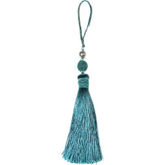 1 x Quaste, Fransen, Nähen, Seil, Quaste, Besatz, Kleidung, Dekoration, Schlüsselquasten für Heimwerker, Verzierung, Vorhangzubehör, 25 cm, Blau