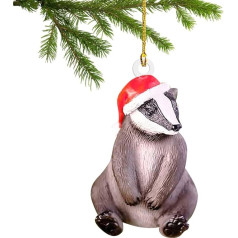 Qihuyi Weihnachtsbaum-hängende Verzierung | Robuster und langlebiger 2D-Acryl-Tier-Hängeanhänger | Einfach aufzuhängende Weihnachtsszenen-Familiendekorationsrequisiten
