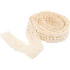 Vintage-Spitzenband, 20 Yards, Baumwoll-Spitzenbesatz Zum Nähen, Basteln, Geschenkverpackungen, 2,3 Cm Breite(Beige)