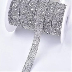 1,5 cm Hot Fix Bergkristall Band Besatz Strass Kette Band zum Aufbügeln Runde Kaviar Perlen Banding Style 1 4,5 m
