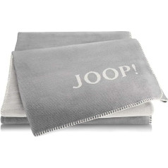 JOOP! Plaid Melange Doubleface | Graphite-Ecru - 150 x 200 cm