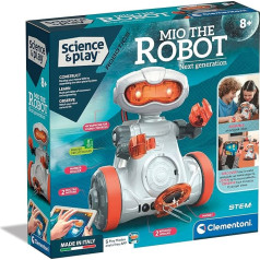 Clementoni 75053 Science & Play Mio Robot Scientific Construction Kit Gift for Children Aged 8+ STEM Toy English Version Made in Italy Multi-Coloured