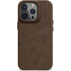 WIIUKA Case for iPhone 14 Pro, Leather from Germany, Leather Extra Thin, Premium Mobile Phone Case, Qi, Vintage Brown