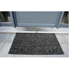 AstroTurf Classic Fußmatte, Fußabstreifer Eingangsmatte für Innen-und Außenbereich, Unvergleichliche Reinigungsleistung, Polyethylen, Schwarz, 90x55x2 cm