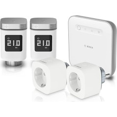 2 Bosch Smart Home Radiator Thermostat II + 2 Bosch Smart Home WLAN Socket + Controller II