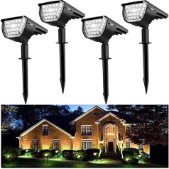 Jior Solar Light Garden 32 LEDs Garden Lights Solar 3 Brightness Levels IP65 Waterproof Solar Spotlight for Garden, Trees, Shrubs, Outdoor Landscape, Garden Path [Energy Class A+++]