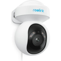 Reolink 4K PoE Security Camera for Home Surveillance, Outdoor IP Camera with Colour Night Vision, 355° Pan & 50° Tilt, Auto Tracking, Smart Detection, Two-Way Audio, E1 Outdoor SE PoE