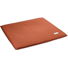 Wicker Cushion Cover Made of Muslin, Rust, Made in Germany, Oeko-Tex Standard 100, Size: 85/75 cm