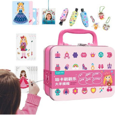 Kinder-Zeichenprojektor, Punch-Art-Kits - Kleinkind-Anziehspielzeug, Punsch-Malset | Kreatives Stocherspaß-Set, Prinzessinnen-Spielzeug für Fotorahmen, Mädchen, Rucksäcke, Kinder ab 3 Jahren