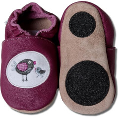 HOBEA-Germany Baby First Walking Shoes Animal Motif with Non-Slip Sole, Children's Slippers Girls & Boys, Leather Shoes Baby